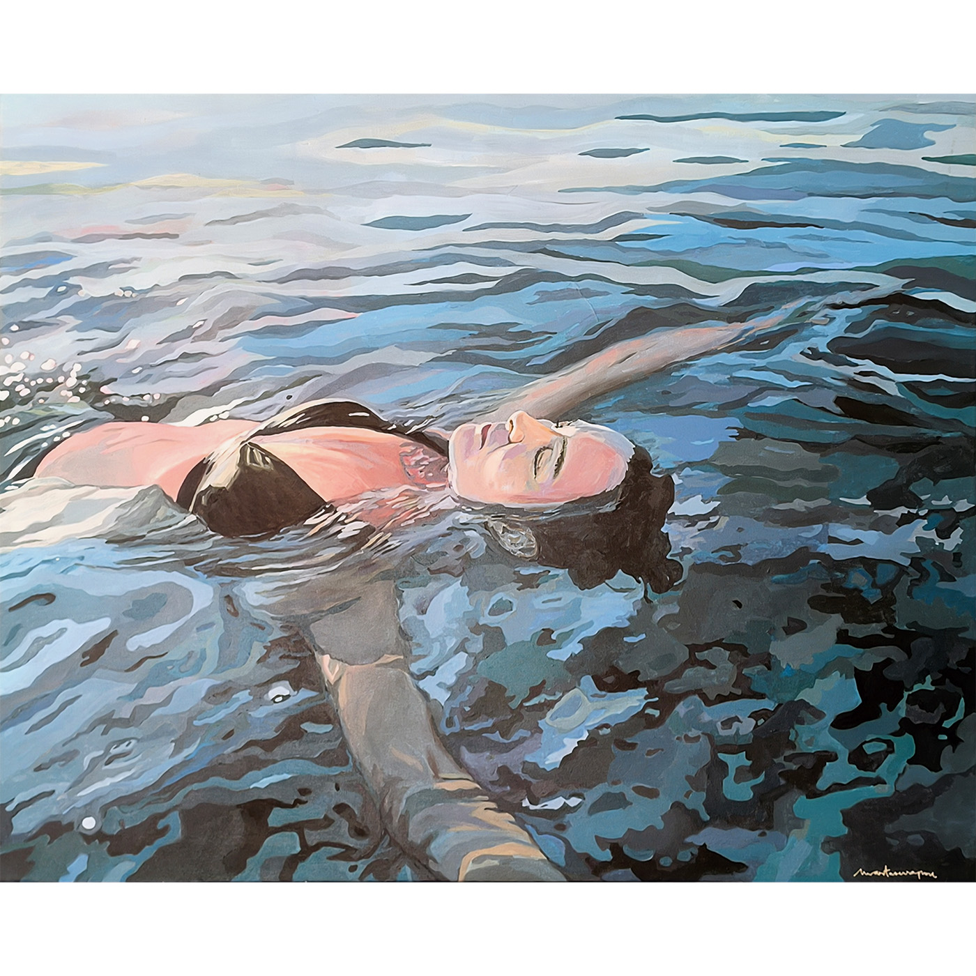 Vista general de la sala de l'exposició MOMENTS amb persones recorreguent l'espai.