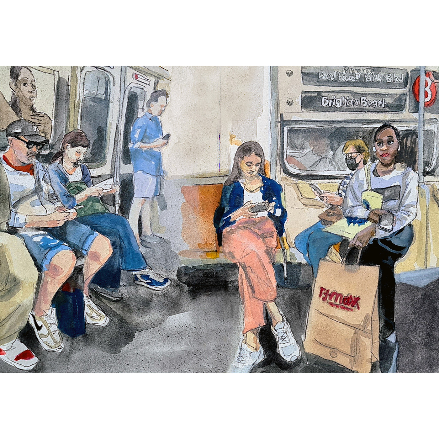 Vista general de la sala de l'exposició MOMENTS amb persones recorreguent l'espai.