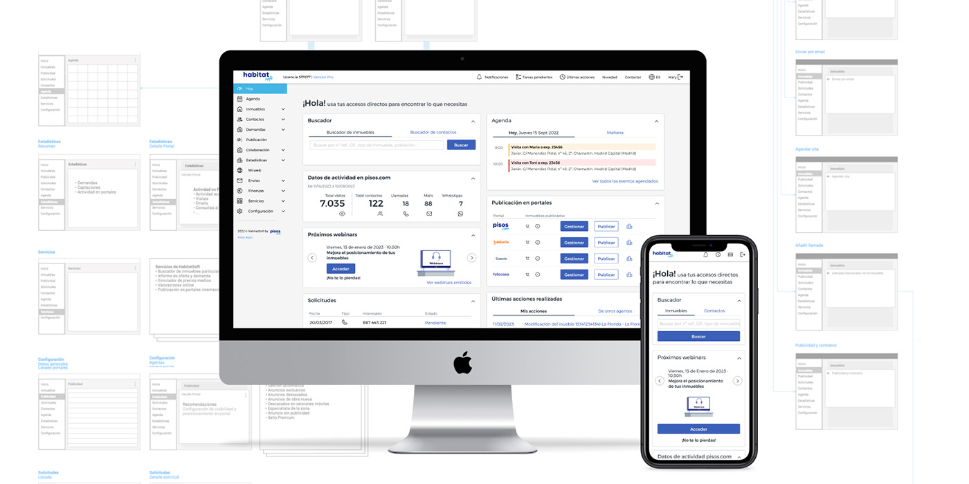 Diseño UX/UI de plataforma de gestión inmobiliaria para producto digital B2B