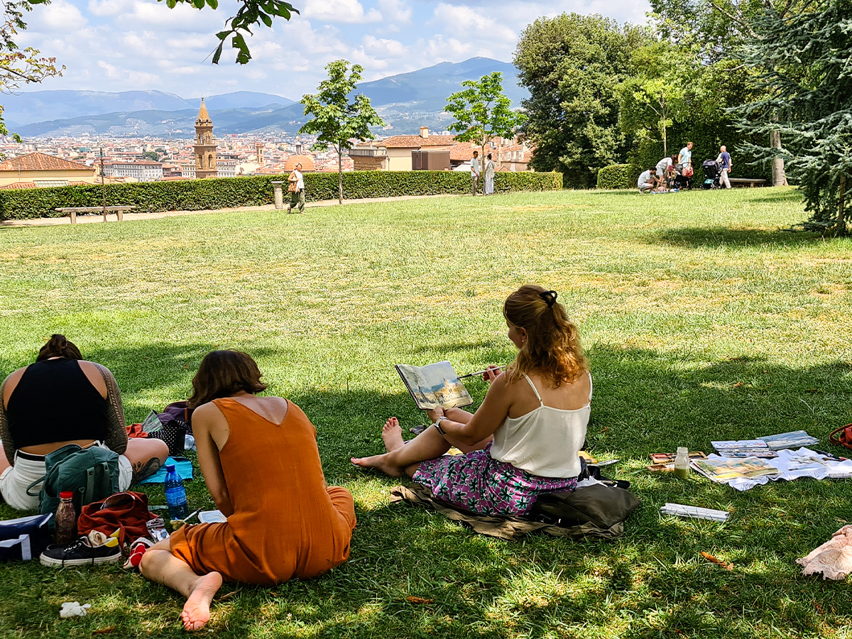 Detalle de pintura de Marta Serra Pou sobre exploración del lenguaje visual y la práctica artística.